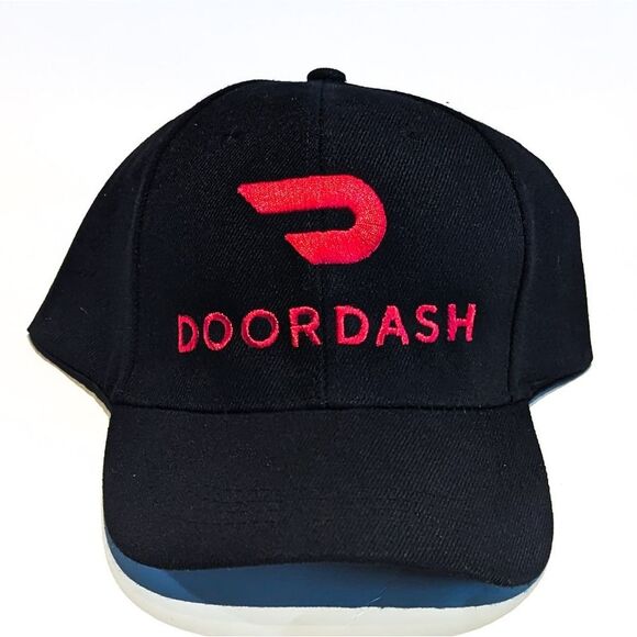 Doordash Hat Baseball Cap Hat Delivery Driver Adjustable Back Strap - Picture 1 of 5